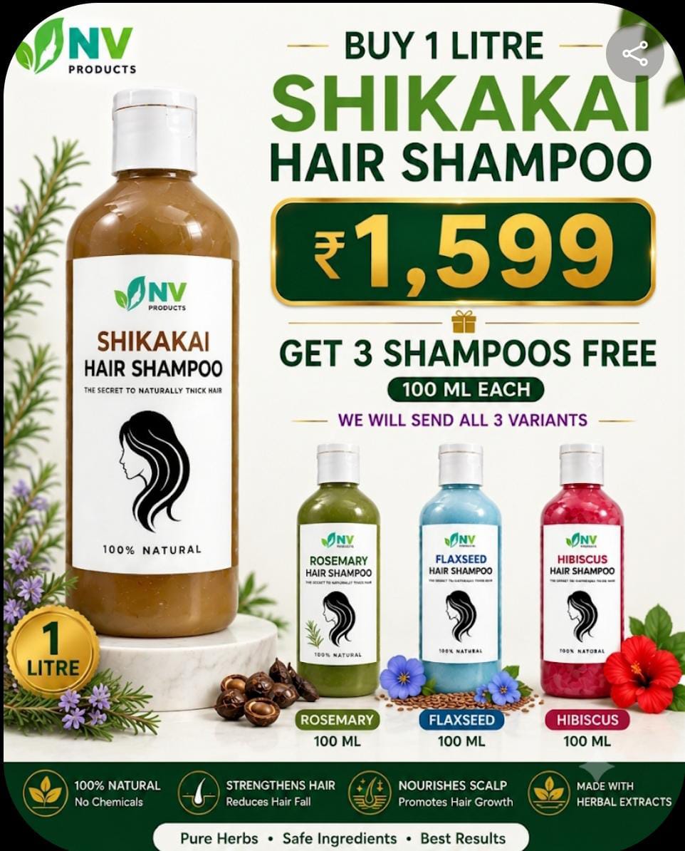1litre shigekayi shampoo + 3, 100ml shampoo free