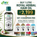 1litre hair oil. +4, 100ml shampoo free