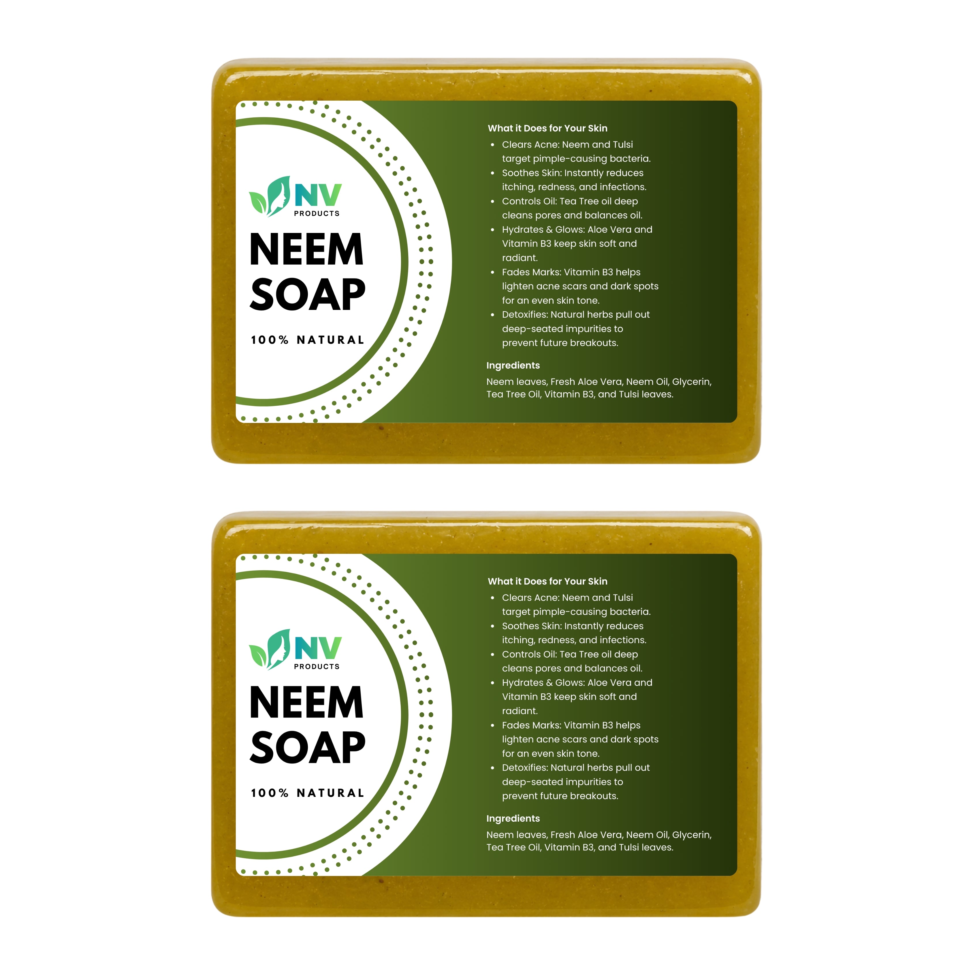 Neem Soap - 100% Natural (95 g, Pack of 2)